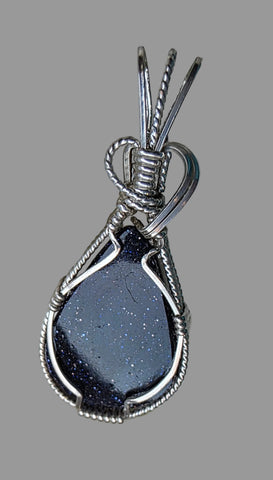 Blue Goldstone Pendant