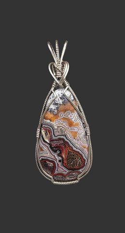 Crazy Lace Jasper Pendant