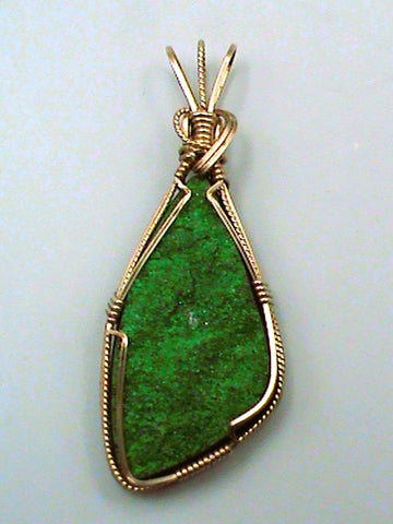 Uvarovite Green Garnet Druzy Pendant