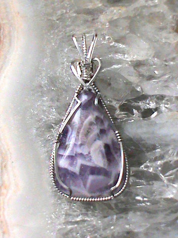 Chevron Amethyst Pendant