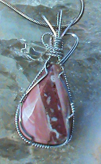 Brecciated Pink Opal Pendant